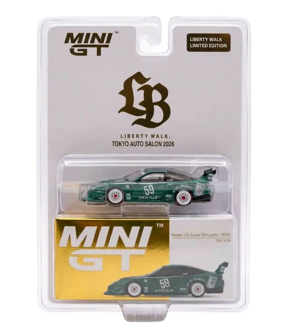 Tokyo Auto Salon 2026 Exclusive – MINI GT 1/64 LBWK Nissan 180SX