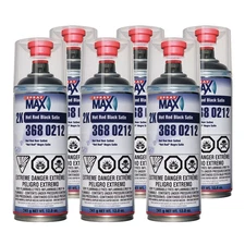 SprayMax 3680212 2K Hot Rod Satin Black Aerosol 12 oz. (6 Pack)