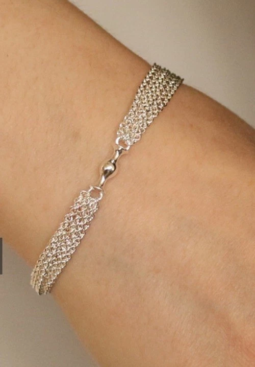 Authentic Pandora Multi Strand Sterling Silver One Clip Station Bracelet 8.5” - Image 3 of 4