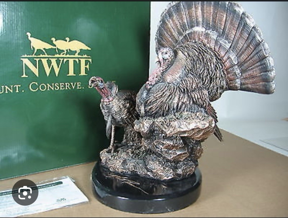 NWTF Wild Turkey Hand Painted Resin Collectible Figurine in Box | eBay