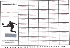 FOOTBALL TEAM FUNDRAISING SCRATCH CARDS CLUB CHARITY FUNDRAISING SCHOOL FATE A6