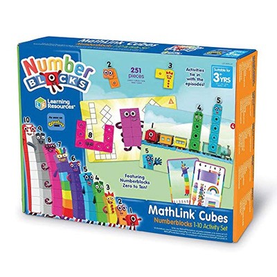 Learning Resources MathLink Würfel Zahlenblöcke 1-10 Aktivitätsset, frühe Jahre
