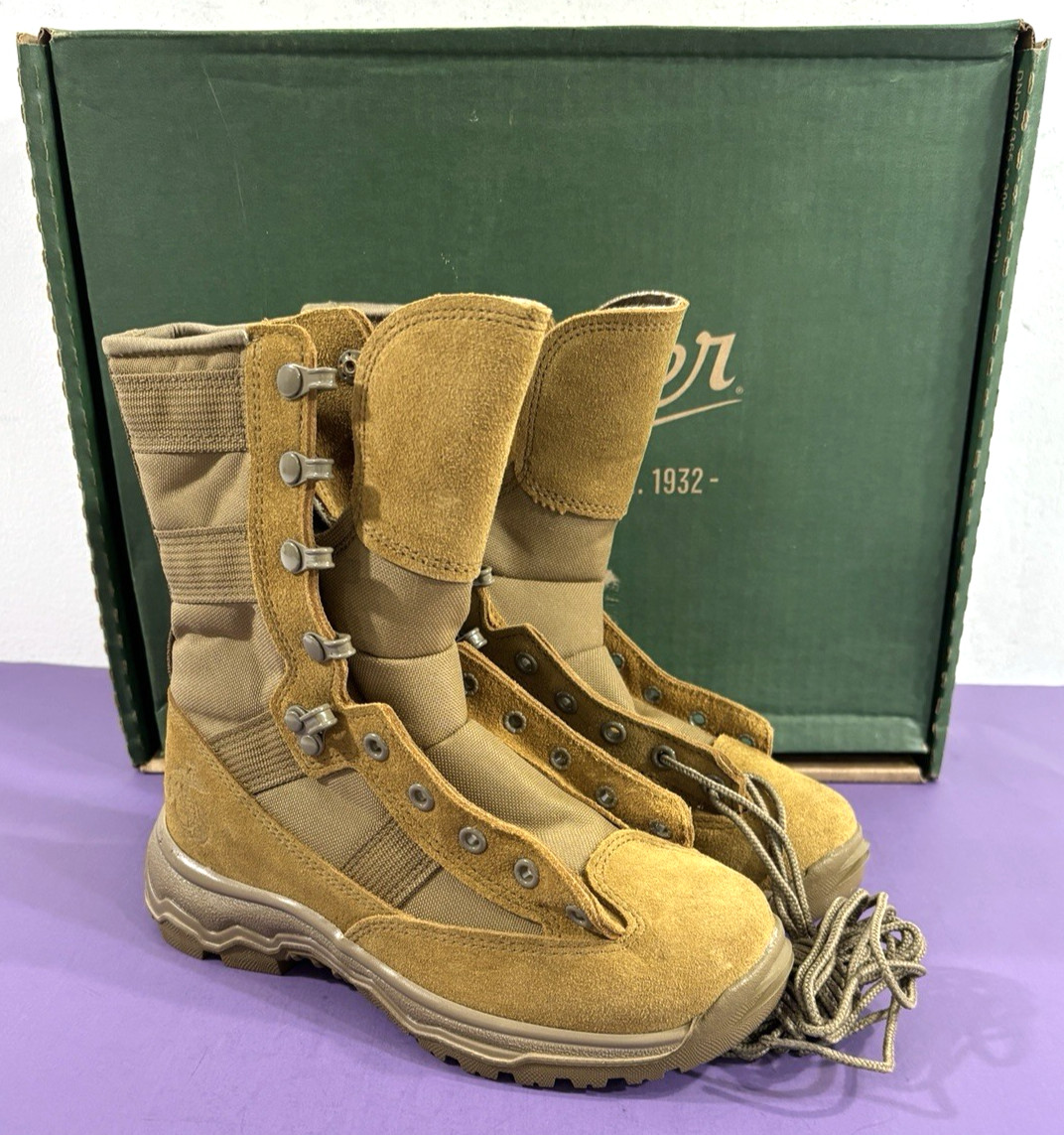 NIB 4 D MENS DANNER 53231 RECKONING USMC EGA 8" COYOTE HOT WEATHER BOOTS