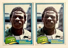 RICKEY HENDERSON 1981 TOPPS #227 (2 CARDS)