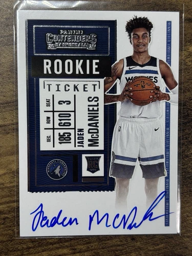 2020-21 Panini Contenders Jaden McDaniels Rookie Ticket Auto #144