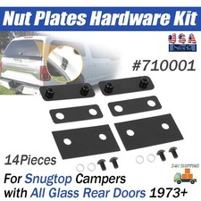 For Snugtop Camper Shell Nut Plates Hinge Repair Kit All Glass Rear Doors 14 Pcs