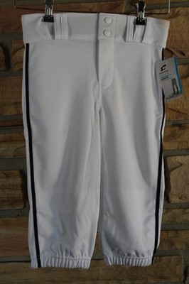 Champro Triple Crown 2.0 Baseball Knickers with Braid, Youth Medium White Black