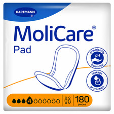 180 x MoliCare Pad 4 Drops | Adult Unisex Incontinence Pads | 6 Packs of 30
