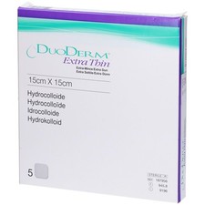 HydrokolloidVerband, extra dünn, steril, für Wunden mit Exsudat, 15 x 15 cm, ...