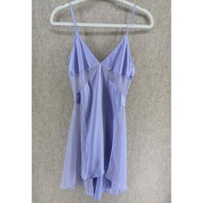 Victoria's Secret Lavender Satin Mesh Babydoll Slip Dress Purple Small Lingerie