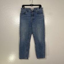 Everlane The 90s Cheeky Jean Jeans Womens 28 Blue Wash High Rise Straight 28x27