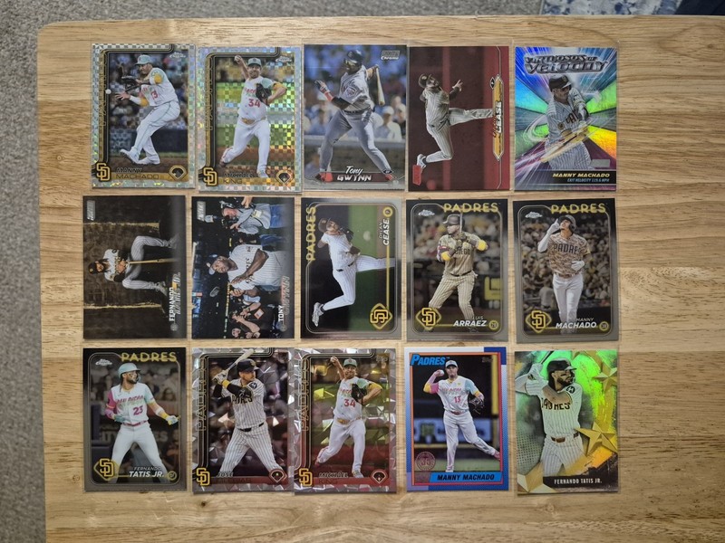 Baseball 60 Card Lot2 No Duplicates San Diego Padres (Machado, Merrill, Snell)