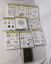 Stampin Up! NEW Christmas Winter Holliday Stamp Sets Punch Thinlits   Bundle Lot