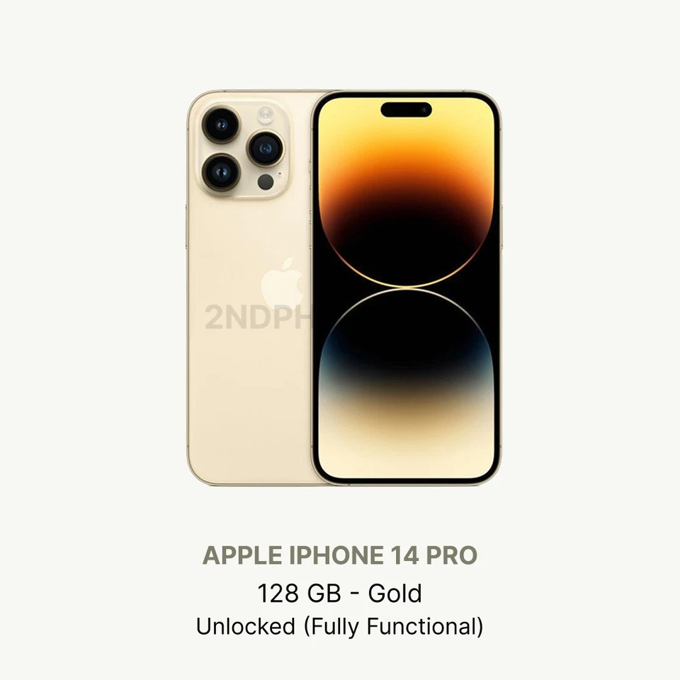 Apple iPhone 14 pro - 128GB Unlocked Good Condition – Aftermarket Screen Message - Image 4 of 4