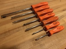 Snap-on Tools 7pc Orange Hard Grip Combination Screwdriver Set Sddx70ao Snap-on Tools 7pc Orange Hard Grip Combination Screwdriver Set Sddx70ao