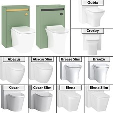 Bathroom Vanity Unit Stone Basin Sink Furniture Green Cabinet Storage BTW WC Pan