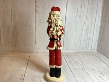 Vintage Clay Santa Claus Figurine Handmade Folk Art Christmas Decor
