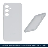 Original Samsung Galaxy S24 Fe HandyhüLle Silicone Cover Silikon Schutzcase Grau