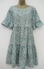SHEIN GREEN FLORAL TIER SUN DRESS SIZE 1XL 18 TIERED