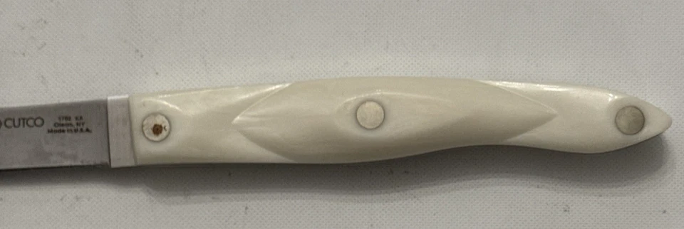 Cutco, 1762 KA, Cuchillo Salmón, Mango Blanco Perla Foto 3 de 4