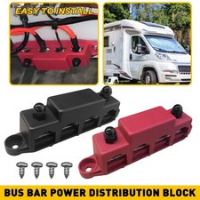 300A Power Distribution Block Heavy Duty Bus Bar Box M8*4 Terminal Studs 12V-48V