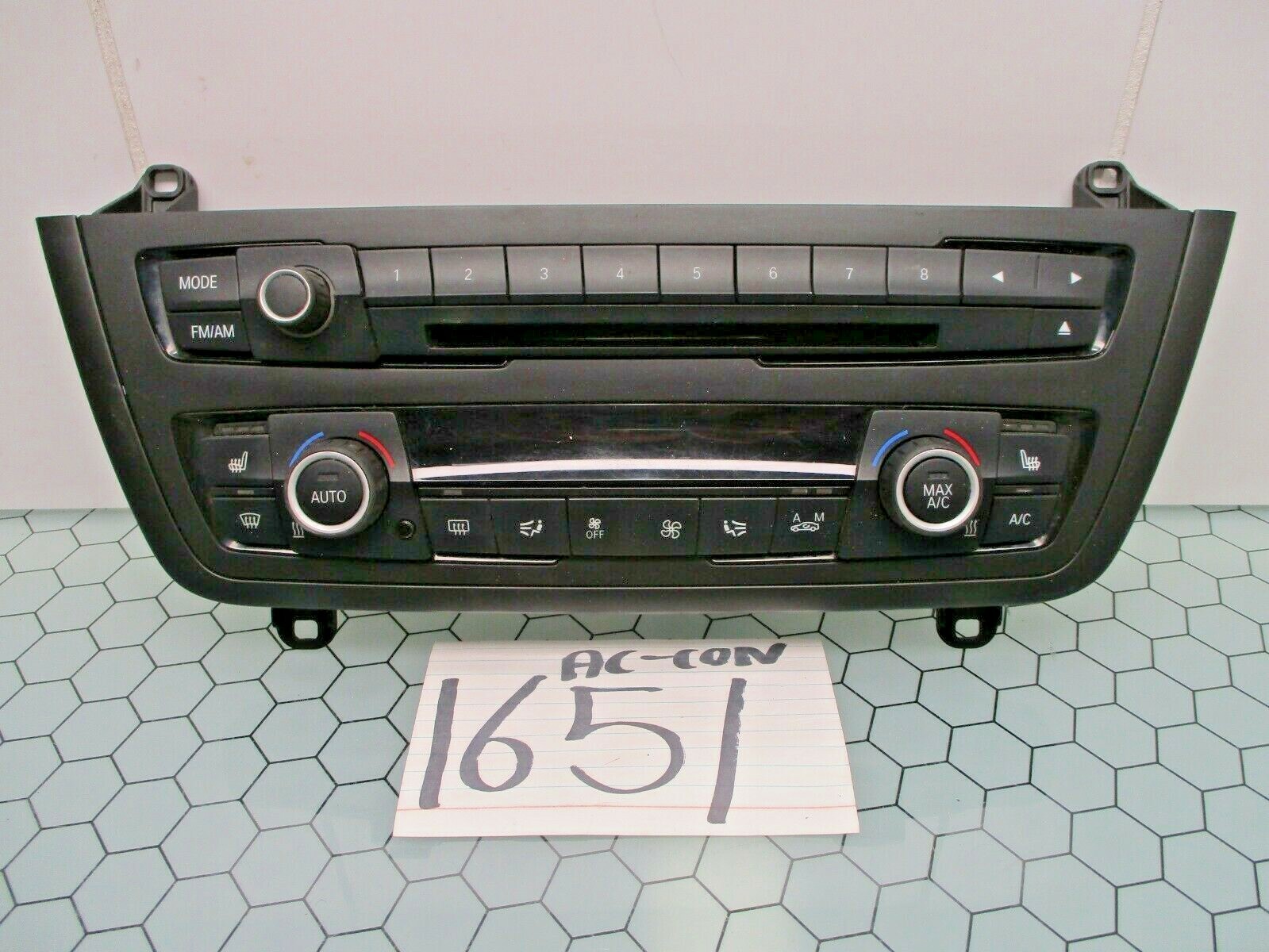12 13 14 BMW 3 Series AC and Heater Control Used Stock #1651-AC 