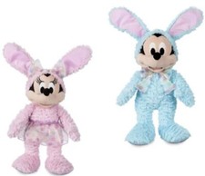 Mickey  Minnie Mouse Easter Bunny Plush 2022 Disney Store Spring Pink Blue NWT