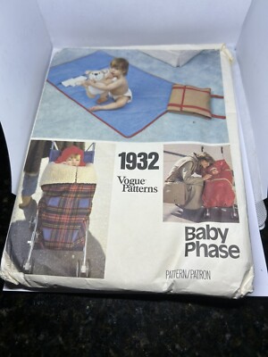 Vintage Vogue Patterns #1932 Baby Phase UnCut Childs Stroller Accessories