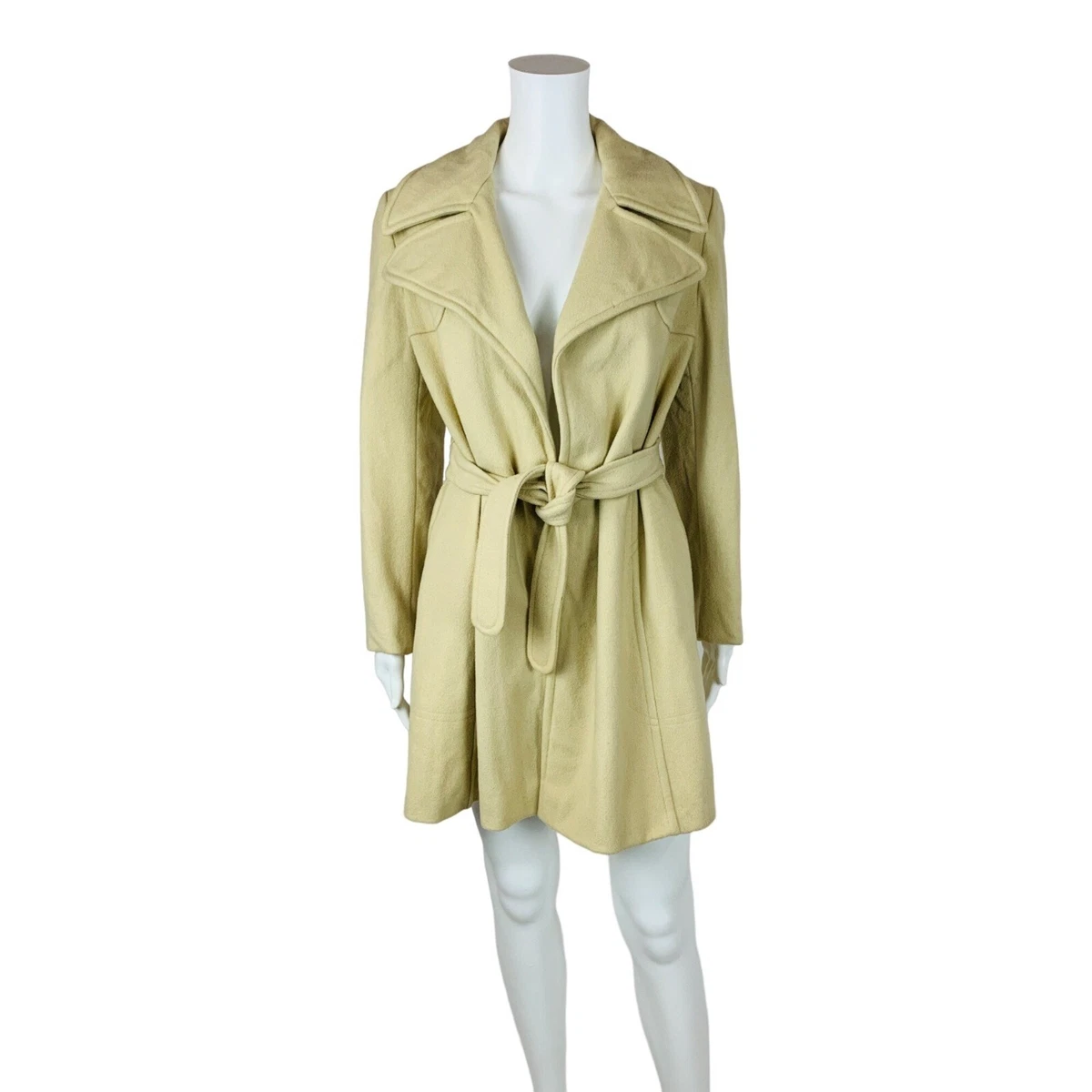 Cream belted deals jacket