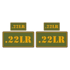 .22 LR Ammo Box Set, Vinyl Decal Sticker, 2@ 1"x2" & 2@ 2"x4", #8355
