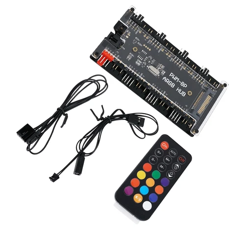 8 RGB / ARGB Strip Fan Controller Hub Splitter for Desktop Computer PC AURA SYXJ