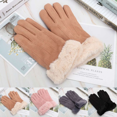 Women Ladies Touch Screen Fleece Lined Warm Thick Soft Cashmere Gloves Winter US - Picture 6 of 16