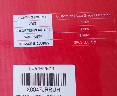 LASFIT H11 LED Headlight Bulbs Kit 6000K @c4 - Picture 6 of 7