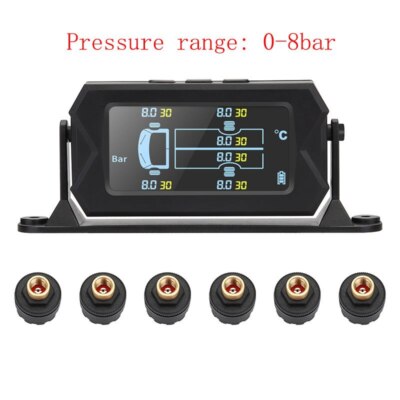 TPMS Reifendruckkontrollsysteme Solar Power Digital LCD Auto Security Alarm