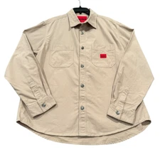 NEW Hugo Boss Men's Erato Long Sleeve Button Up Shirt Beige Size Medium M NWT