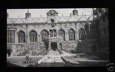 Glass Magic Lantern Slide ORIEL COLLEGE OXFORD C1900 ENGLAND