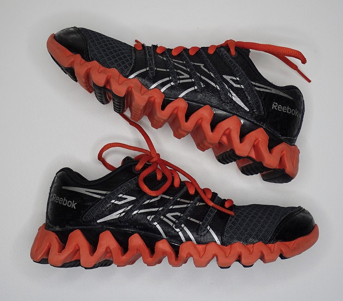 Reebok Zigtech Shoes Red & Black Sz. 2.5 Running Walking