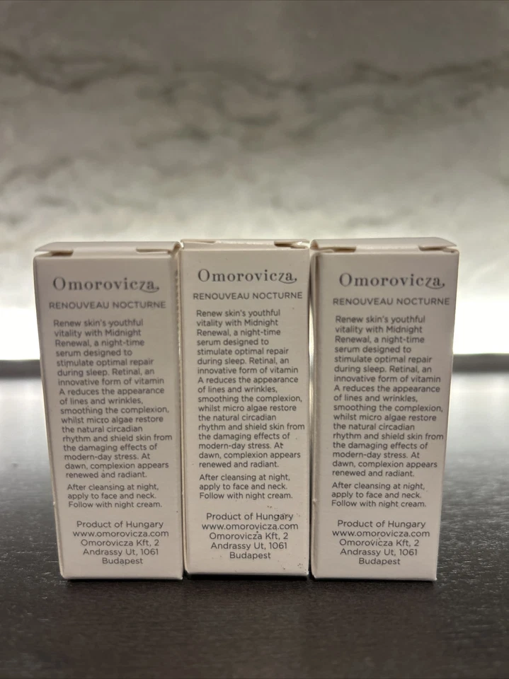 3x Omoroyicza Budapest RENOVACIÓN DE MEDIANOCHE Suero Nocturno 5 ml / 0,17 oz Lote de 3 Foto 2 de 4