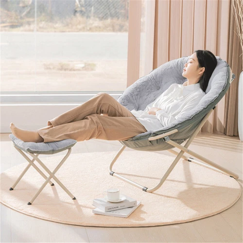 Outdoor Klappstuhl Campingstuhl weich Gepolsterter Moon Chair mit Ottomane Neu - Bild 5 von 51