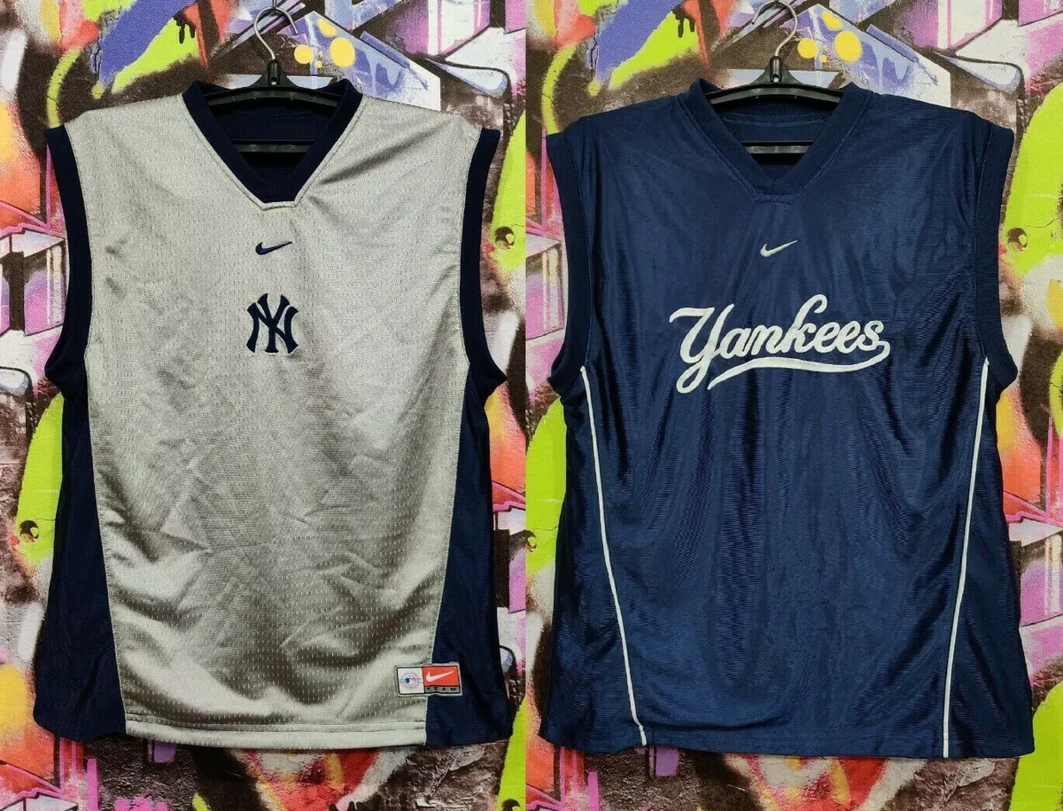 New York Yankees MLB Baseball Reversible Double-Sided Sleeveless Jersey  Mens S/M