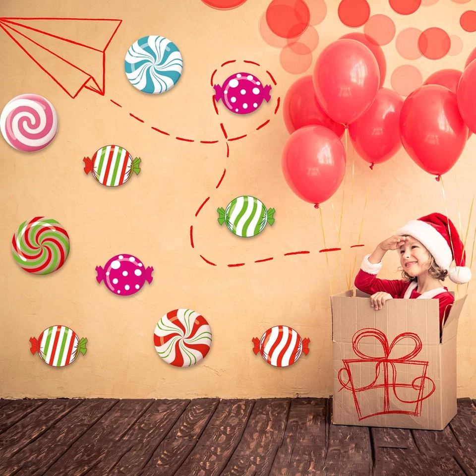 Decoraciones de fiesta Blulu Candyland recortes de caramelos tablón de anuncios decoraciones con  Foto 3 de 4