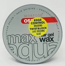 Morfose Max aqua Hair Gel  Wax  Edge Control Braiding Twists & Lock 175 Ml