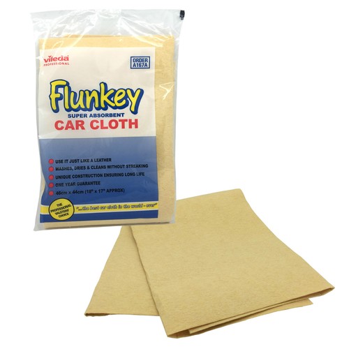 Vileda FLUNKEY Super Absorbent Synthetic Chamois Leather Shammy Car