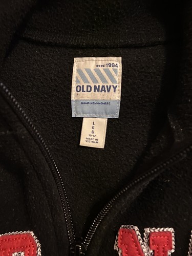 OLD NAVY L/G 10-12 SWEATER 1/4 ZIP BLACK RED BOYS LONG SLEEVE FRONT SIDE POCKETS - Picture 8 of 10