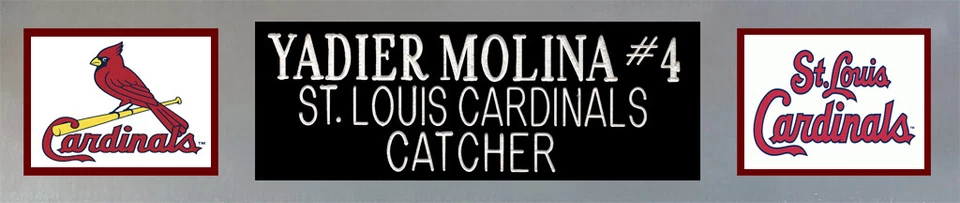 Camiseta Yadier Molina Autografiada y Enmarcada Blanca San Luis Certificado de Autenticidad JSA Foto 4 de 4