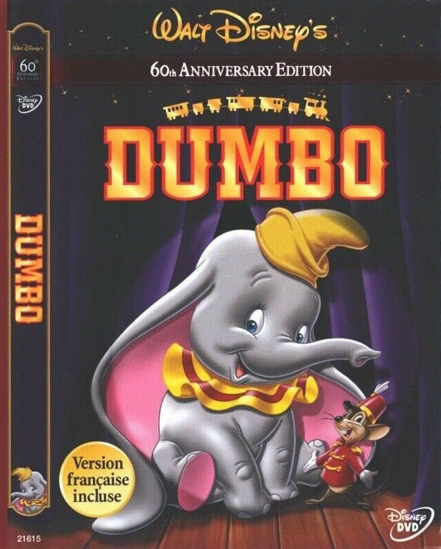 "Dumbo" (Disney 2011 DVD) 1941 animation, featuring a flying baby elephant