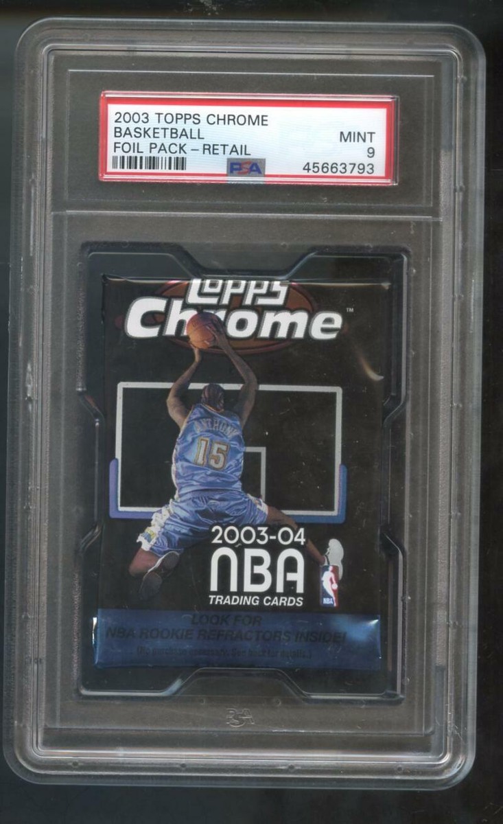 NBA カード Lebron James Topps Chrome PSA9 2003-04 Topps Chrome Basketball Card Pack Unopened Wax Lebron