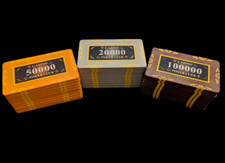 10 x High Quality Poker Clay Chip Plaques Square Numbered