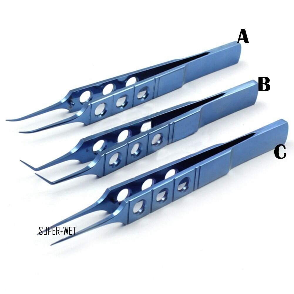 Titanium Forceps Tweezers Micro Plastic Surgery Medical Straight Curved 11cm New