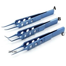 Titanium Forceps Tweezers Micro Plastic Surgery Medical Straight Curved 11cm New